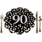 Big Dot of Happiness Adult 90th Birthday - Gold - Birthday Party Round Table Decorations - Paper Chargers - Place Setting For 12
